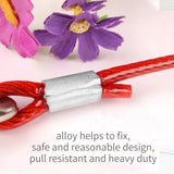 3M Dog Tie Out Cable Leash Lead Tangle Free Outdoor Yard Walking Runing-Red - Top-Down View