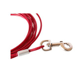 3M Dog Tie Out Cable Leash Lead Tangle Free Outdoor Yard Walking Runing-Red - Rear View