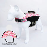 Ondoing Dog Life Jacket Lifesaver Pet Safety Vest Swimming Boating Float Aid Buoyancy - Front View