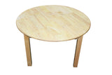 Rubberwood Round Table 90 - Front View
