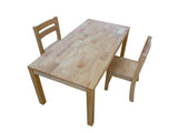 Rubberwood Rectangle Table 120 - Front View
