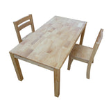 Rubberwood Rectangle Table 120 - Side View