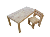 Rubberwood Rectangle Table 120 - 45-Degree Angle