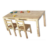Rubberwood Rectangle Table 120 - Rear View