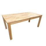 Rubberwood Rectangle Table 120 - Close-Up Angle
