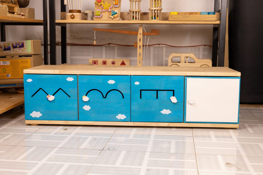 3 in 1 sensory play storage and bench
