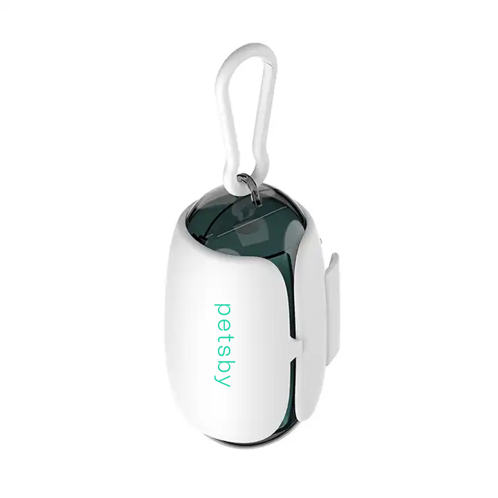 Chic Capsule Dog Waste Bag Holder with Secure Leash Attachment
