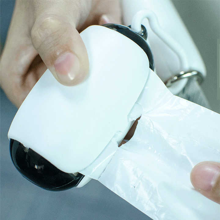 Chic Capsule Dog Waste Bag Holder with Secure Leash Attachment