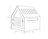 Modern Pet House Dog Crate (White) - Top-Down View