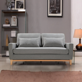SHASA 2 Seater Pull-out Sofa bed Grey celadon - Front View