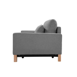 SHASA 2 Seater Pull-out Sofa bed Grey celadon - Top-Down View