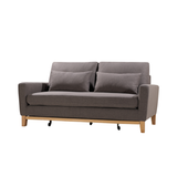 SHASA 2 Seater Pull-out Sofa bed Grey taupe - Side View