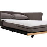 SHASA 2 Seater Pull-out Sofa bed Grey taupe - 45-Degree Angle