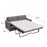 RAY 2 Seater Sofa bed with Separate Foam Mattress- Dark grey - Top-Down View