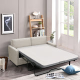 RAY 2 Seater Sofa bed with Separate Foam Mattress- Light grey - Front View