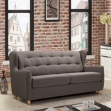 MARQUIS 2 Seater Sofa bed with Separate Foam Mattress-Dark grey - Front View