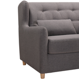 MARQUIS 2 Seater Sofa bed with Separate Foam Mattress-Dark grey - Side View