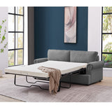 PHEBE 3 Seater Sofa bed with Separate Foam Mattress- Corduroy Dark grey - Side View