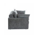COMFY 3 Seater Sofa bed Queen Grey - Side View