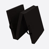 Folding Exercise Floor Mat Dance Yoga Gymnastics Training Home Judo Pilates Gym - Black - Side View