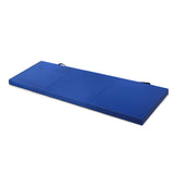 Folding Exercise Floor Mat Dance Yoga Gymnastics Training Home Judo Pilates Gym - Blue - Side View