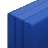 Folding Exercise Floor Mat Dance Yoga Gymnastics Training Home Judo Pilates Gym - Blue - Close-Up Angle