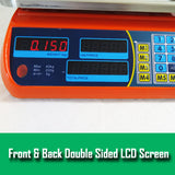 Kitchen Scale Digital Commercial Postal Shop Electronic Weight Scales Food 40KG - orange - 45-Degree Angle