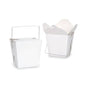 Bulk Packs 50 x 235ML/8oz White Noodle Box Pail With Metal Wire Handle