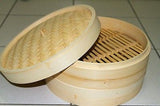 11 Inch Brand New Bamboo Steamer Set - 2 Steamer Baskets With 1 Lid - Top-Down View