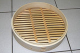 11 Inch Brand New Bamboo Steamer Set - 2 Steamer Baskets With 1 Lid - Rear View