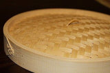 7 Inch Bamboo Steamer Set-2 Steamer Baskets With 1 Lid - Rear View