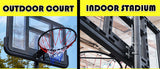 Basketball Hoop Stand System Portable Adjustable Height Ring Backboard Net Rim - Front View