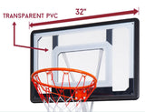 Portable Basketball Hoop Stand System Height Adjustable Net Ring Kids Junior - Top-Down View