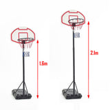 Adjustable Portable Height Junior Kids Basketball Stand System Net Ring Hoop Set - Front View