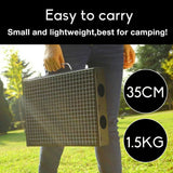 Outdoor Camping Portable & Foldable Charcoal BBQ Grill Hibachi Picnic Barbecue - 45-Degree Angle