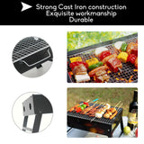 Outdoor Camping Portable & Foldable Charcoal BBQ Grill Hibachi Picnic Barbecue - Rear View
