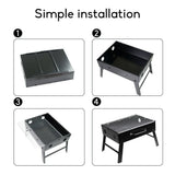 Outdoor Camping Portable & Foldable Charcoal BBQ Grill Hibachi Picnic Barbecue