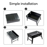 Outdoor Camping Portable & Foldable Charcoal BBQ Grill Hibachi Picnic Barbecue - Extra Image