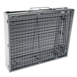 Portable Stainless Steel BBQ Charcoal Wood Outdoor Barbecue Grill Camping Picnic - Top-Down View