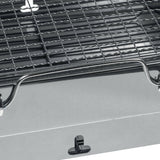 Portable Stainless Steel BBQ Charcoal Wood Outdoor Barbecue Grill Camping Picnic - Close-Up Angle