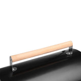 Stainless Steel BBQ Barrel Charcoal Smoker Portable Foldable Barbecue Camping Black - Side View