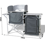 Single Pantry Storage Camping Kitchen Shelf Camp Cupboard Windshield Cook Table - Front View