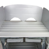 Single Pantry Storage Camping Kitchen Shelf Camp Cupboard Windshield Cook Table - Top-Down View