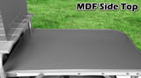 Deluxe Aluminium Foldable Camping Kitchen Picnic Cupboard Bench Table Windshield - Low Angle