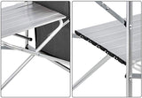 Aluminium Foldable Camping Cooking Kitchen Picnic Cupboard Bench Table Windshield - 45-Degree Angle