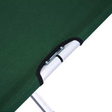 Camping Bed Folding Stretcher Light Weight w/ Carry Bag Camp Portable - green