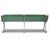Camping Bed Folding Stretcher Light Weight w/ Carry Bag Camp Portable - green - Top-Down View