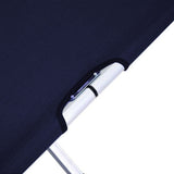 Camping Bed Folding Stretcher Light Weight w/ Carry Bag Camp Portable - navy - Front View