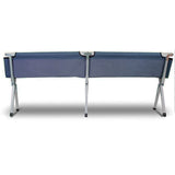 Camping Bed Folding Stretcher Light Weight w/ Carry Bag Camp Portable - navy - Top-Down View