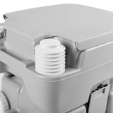 20L Outdoor Portable Camping Toilet With Carry Bag - Rear View